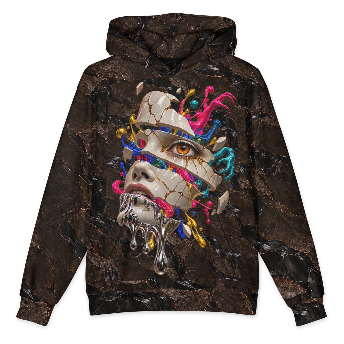 Lucid Detonation Hoodie all-over print oversized hoodie, front