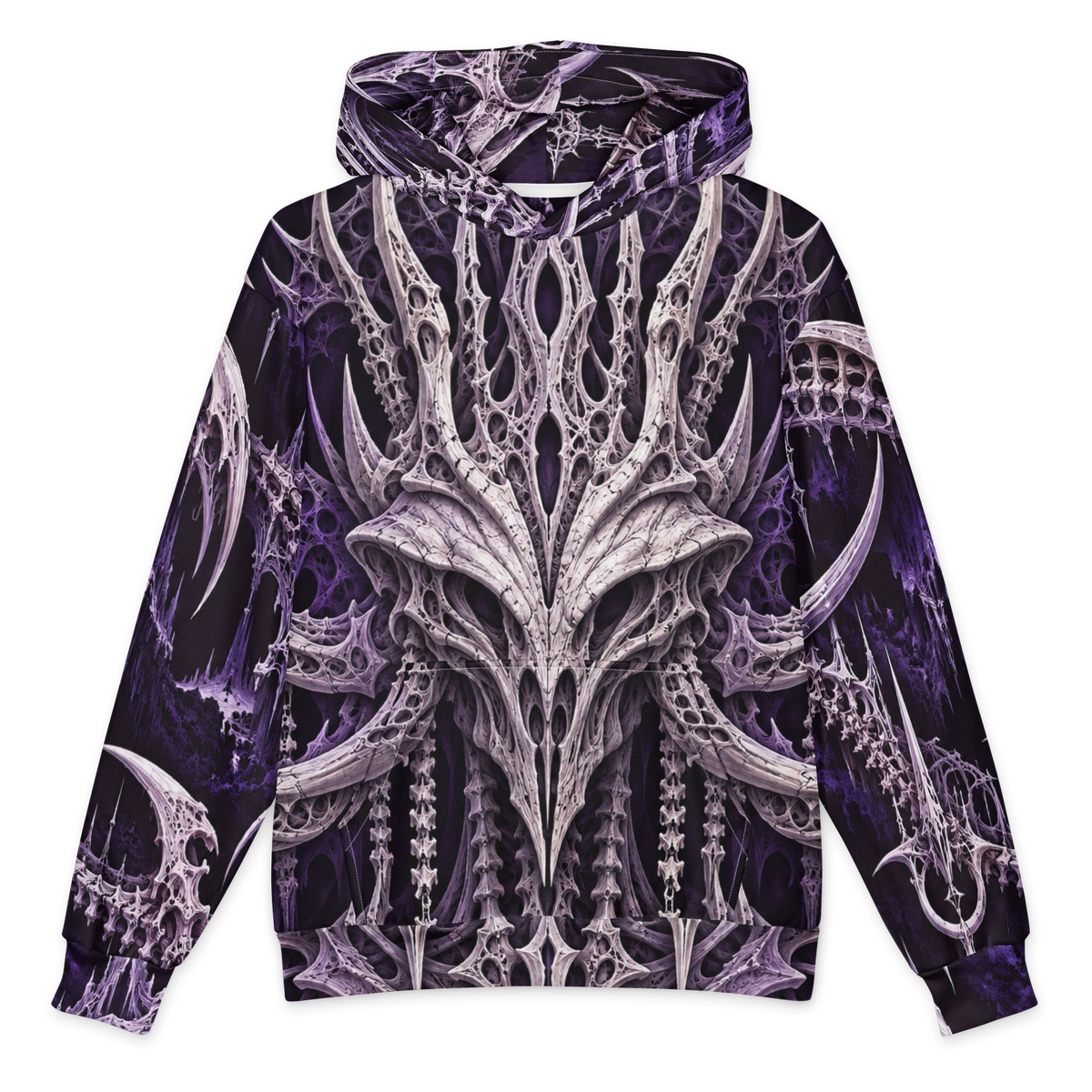 Ossuary Crown Violet Hoodie all-over print oversized hoodie, front