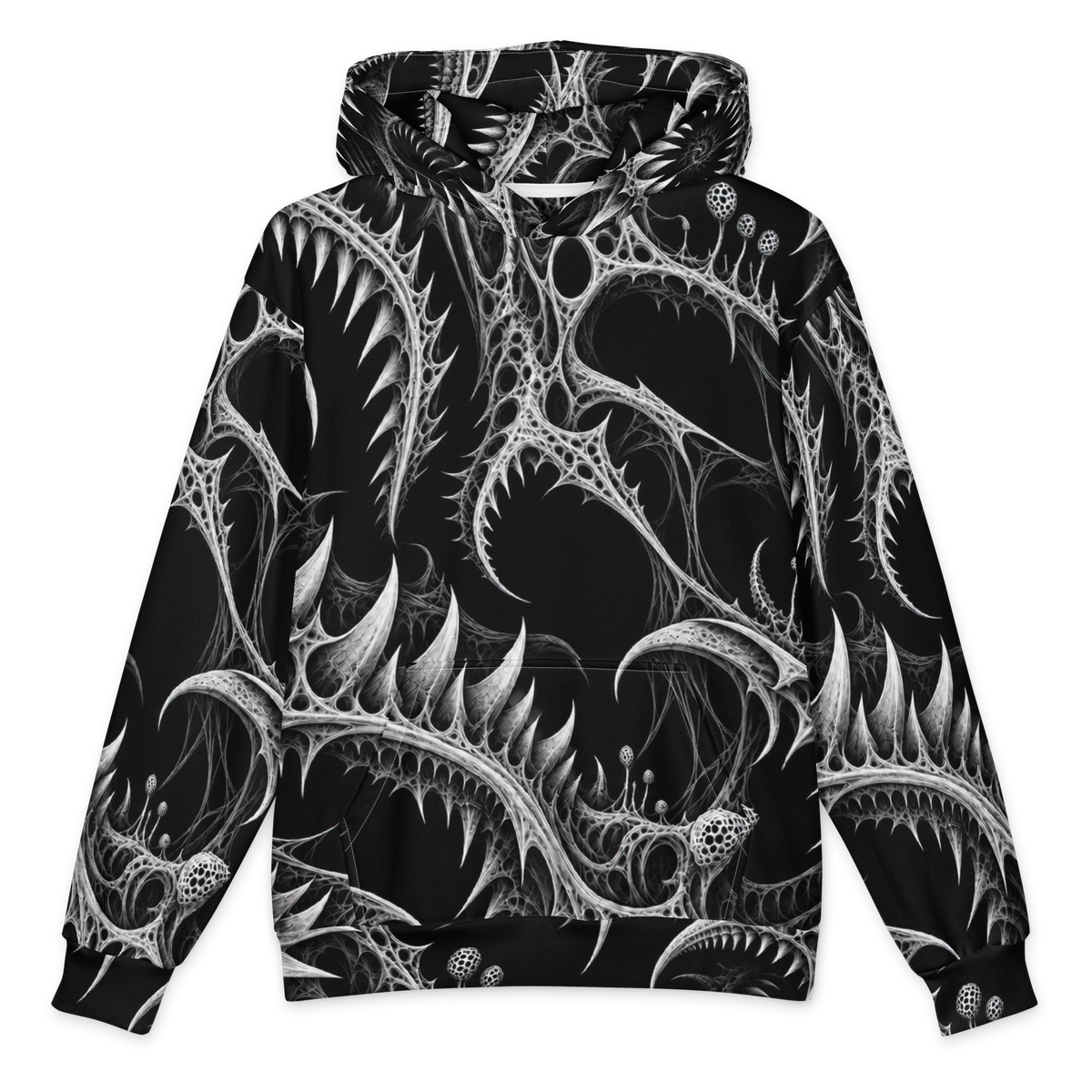 Thornjaw Obsidian Terrain Hoodie all-over print oversized hoodie, front