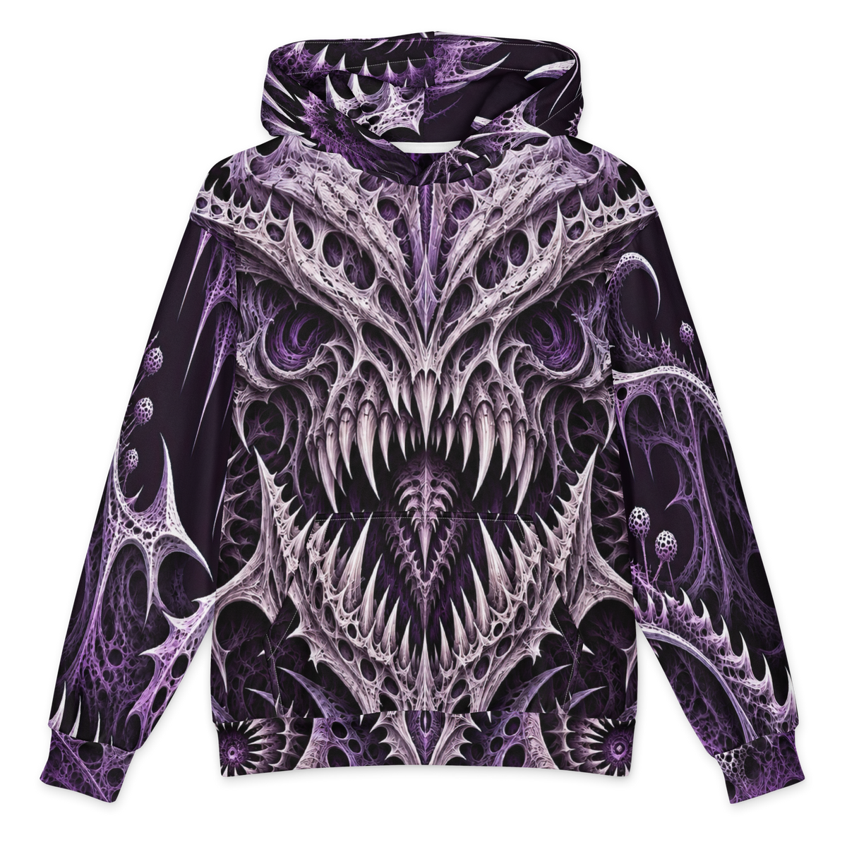 Thornjaw Violet Hoodie all-over print oversized hoodie, front