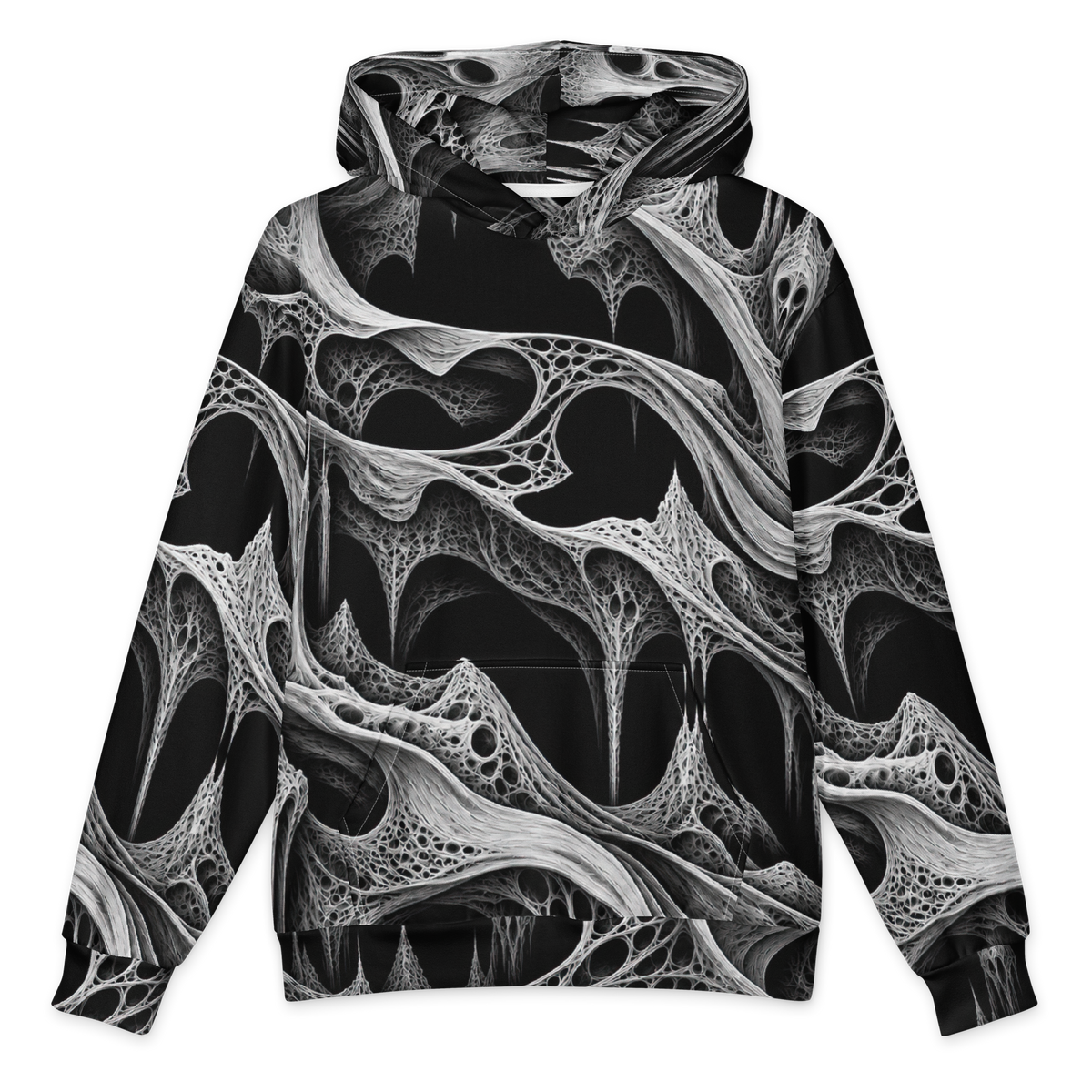 Wraithskin Obsidian Terrain Hoodie all-over print oversized hoodie, front