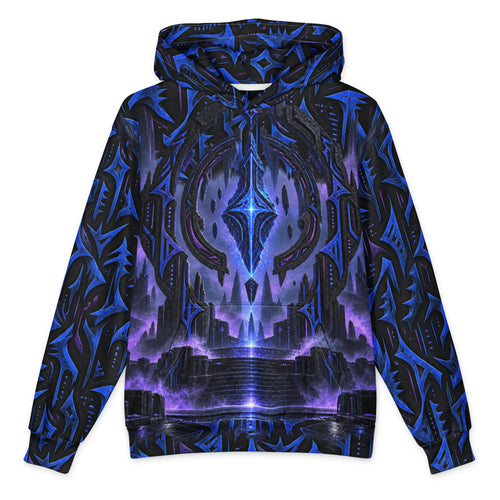 Void Circuit Hoodie all-over print oversized hoodie, front