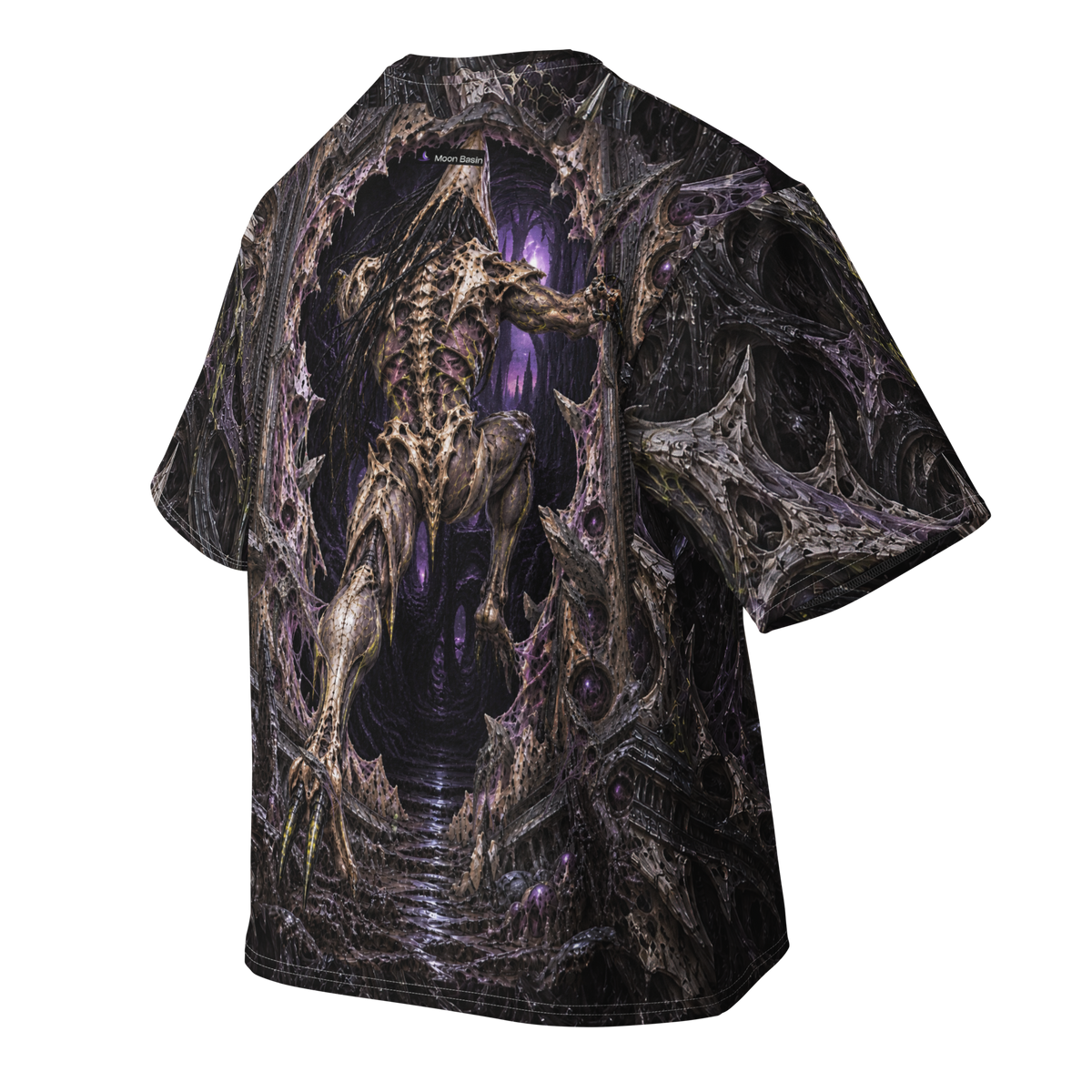 Breachborn, all-over print oversized cotton tee, back