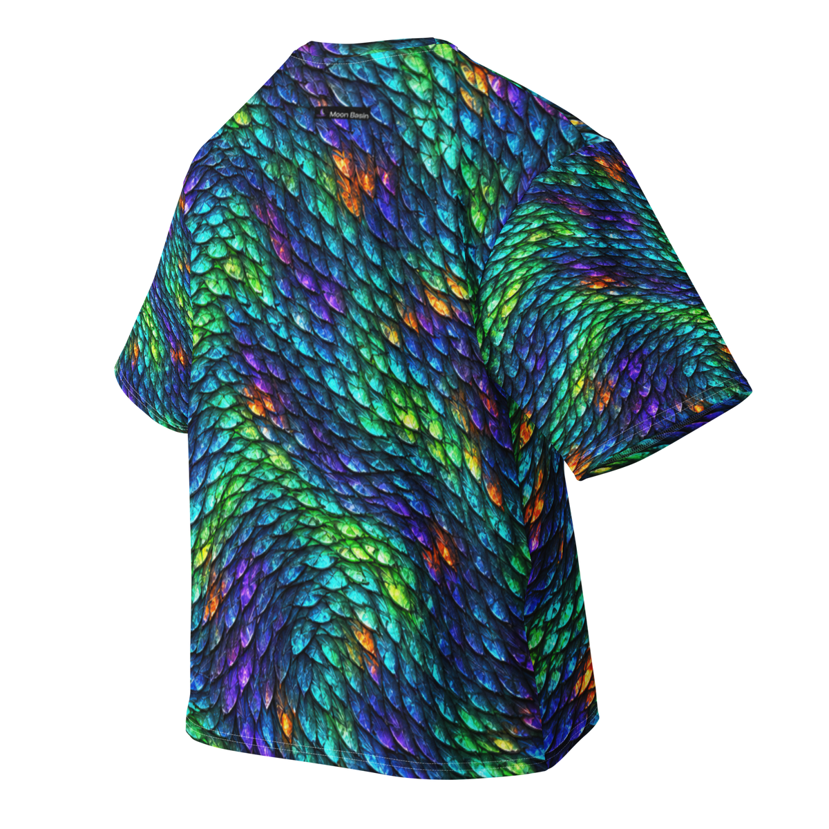 Alien Gestures Terrain oversized tee, back, with the Moon Basin nape mark