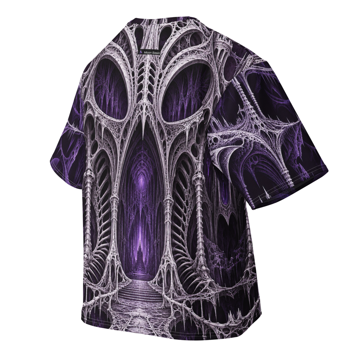 Black Chapel Violet all-over print oversized tee, back