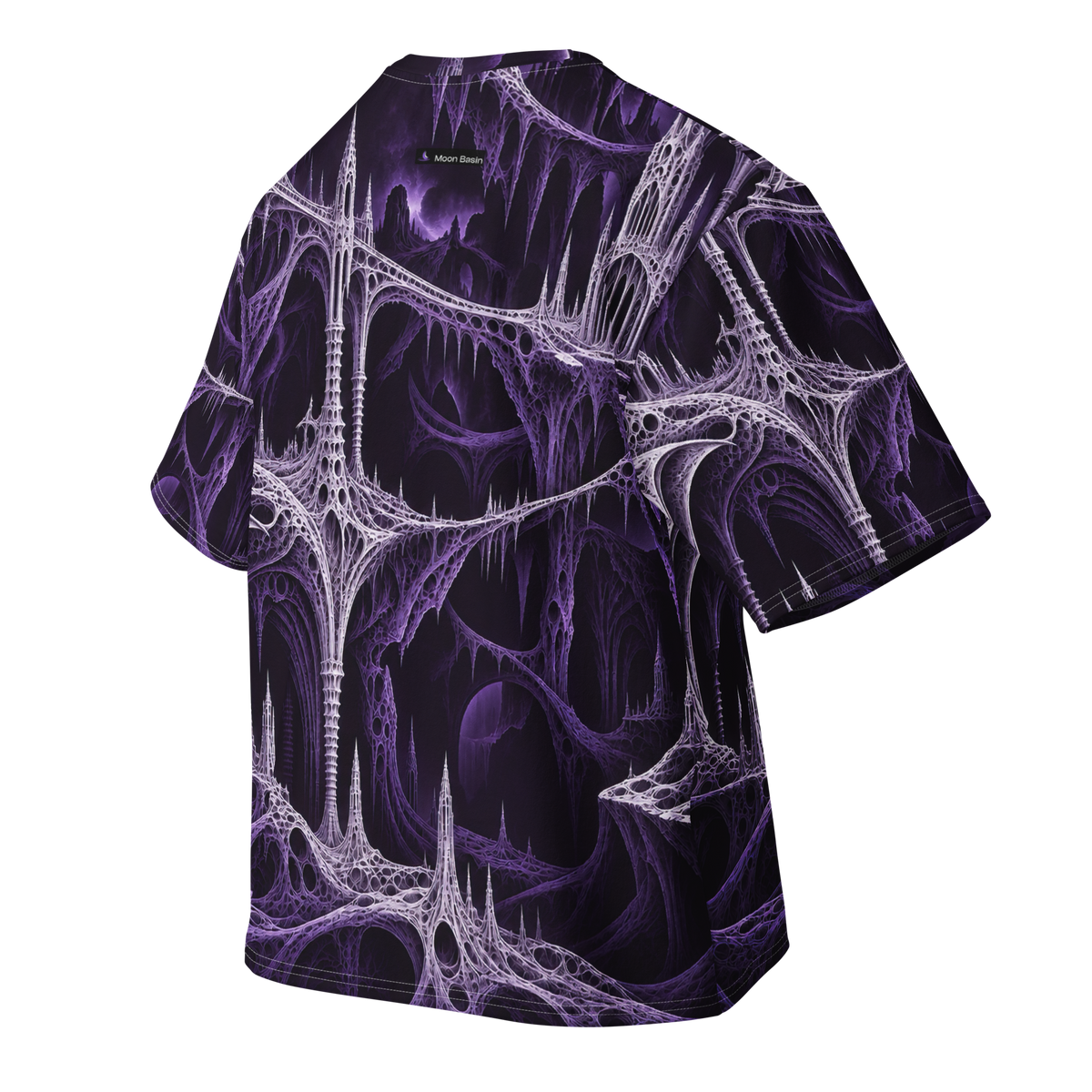 Black Chapel Violet Terrain all-over print oversized tee, back