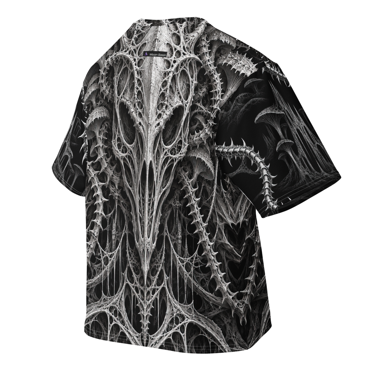 Bonevine Obsidian all-over print oversized tee, back