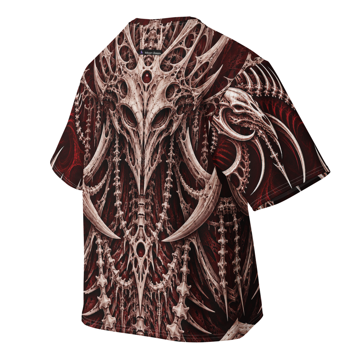 Ossuary Crown Oxblood all-over print oversized tee, back