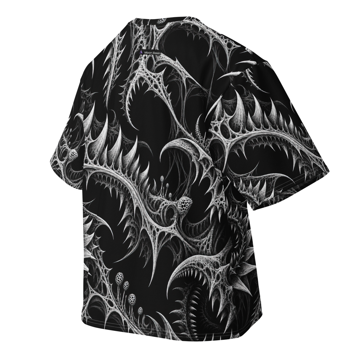Thornjaw Obsidian Terrain all-over print oversized tee, back