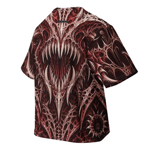 Thornjaw Oxblood all-over print oversized tee, back