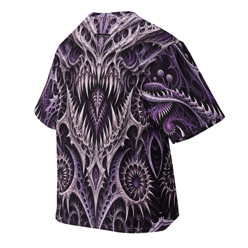 Thornjaw Violet all-over print oversized tee, back