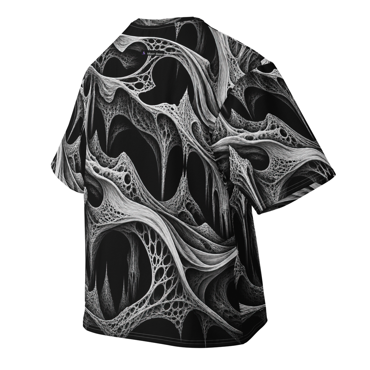 Wraithskin Obsidian Terrain all-over print oversized tee, back