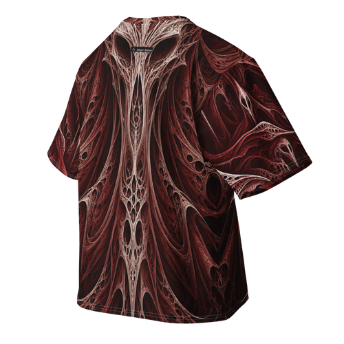 Wraithskin Oxblood all-over print oversized tee, back