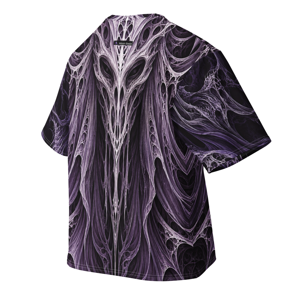 Wraithskin Violet all-over print oversized tee, back