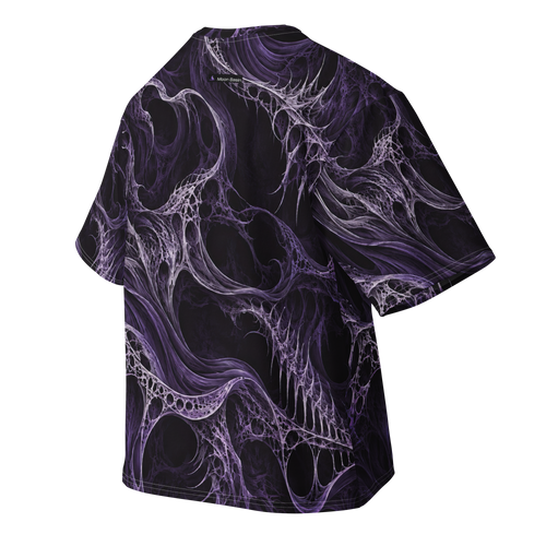 Wraithskin Violet Terrain all-over print oversized tee, back
