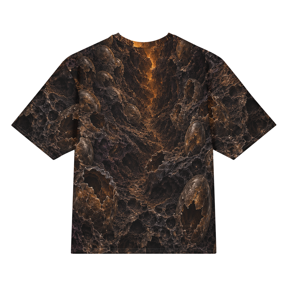 Silent Brood all-over print oversized tee, back