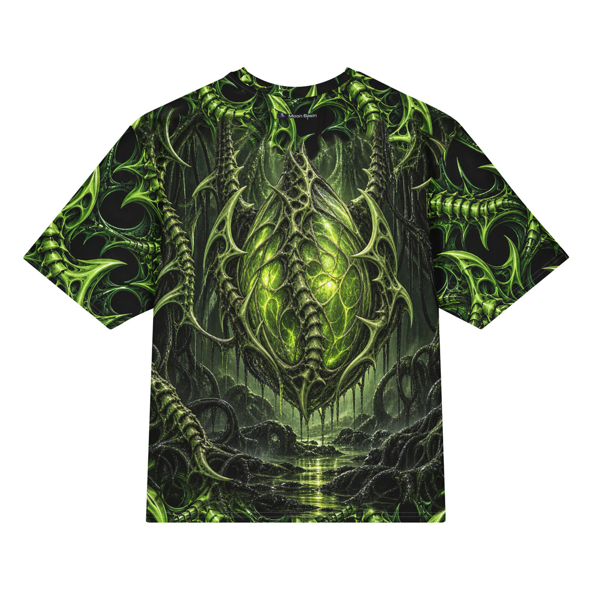 Venom Lace all-over print oversized tee, back