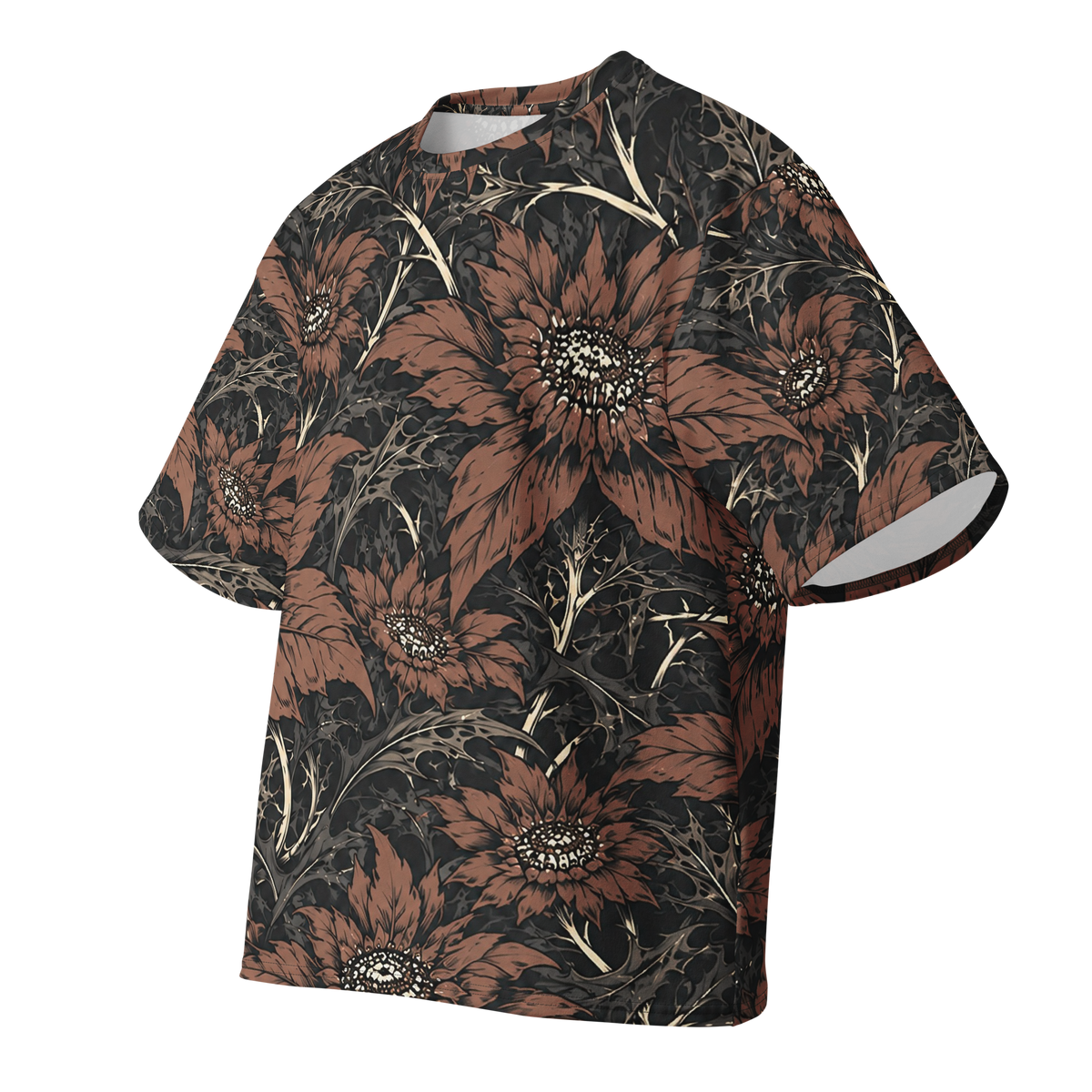 Magnetar Garden Terrain all-over print oversized tee, front