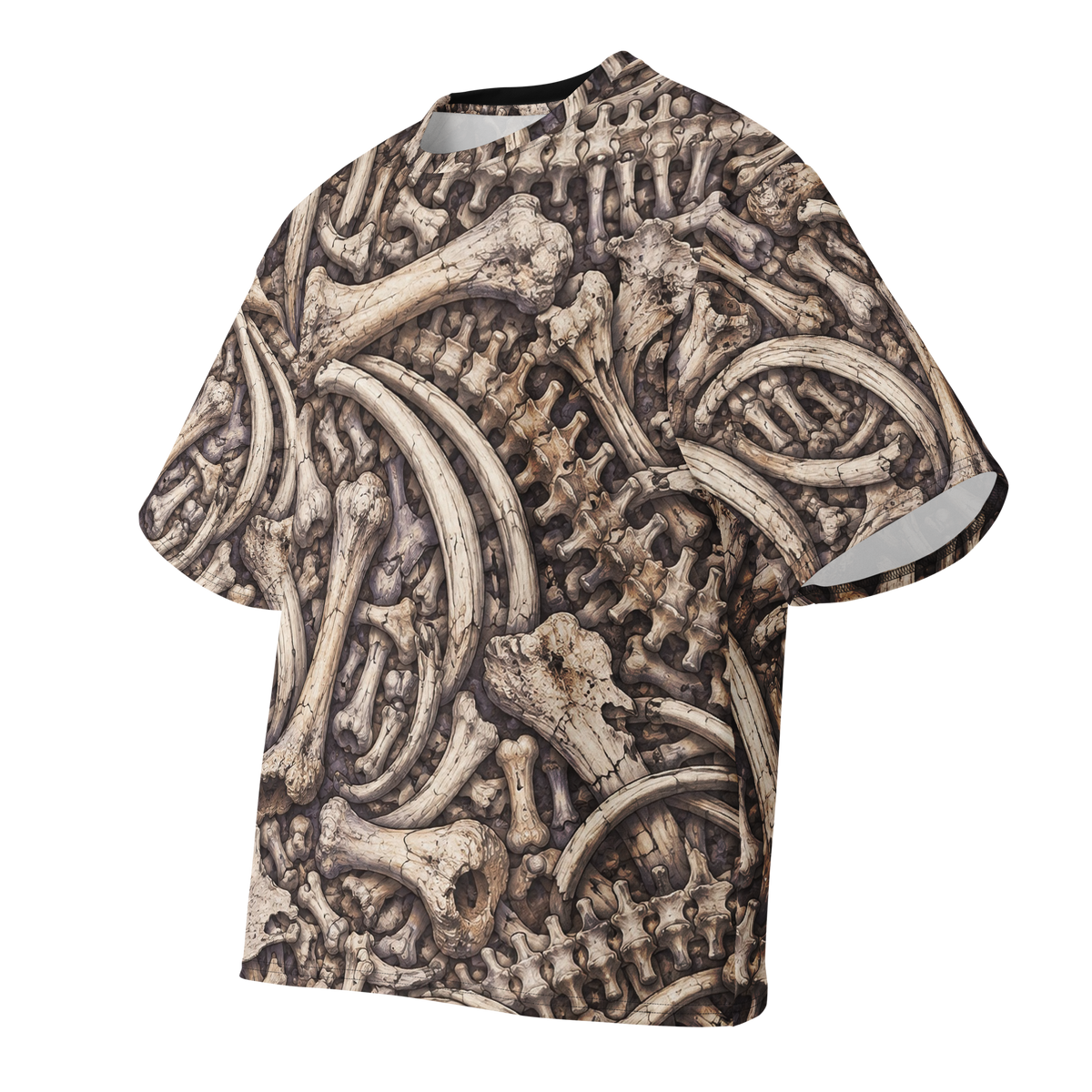 Fossil Signal Terrain all-over print oversized tee, front