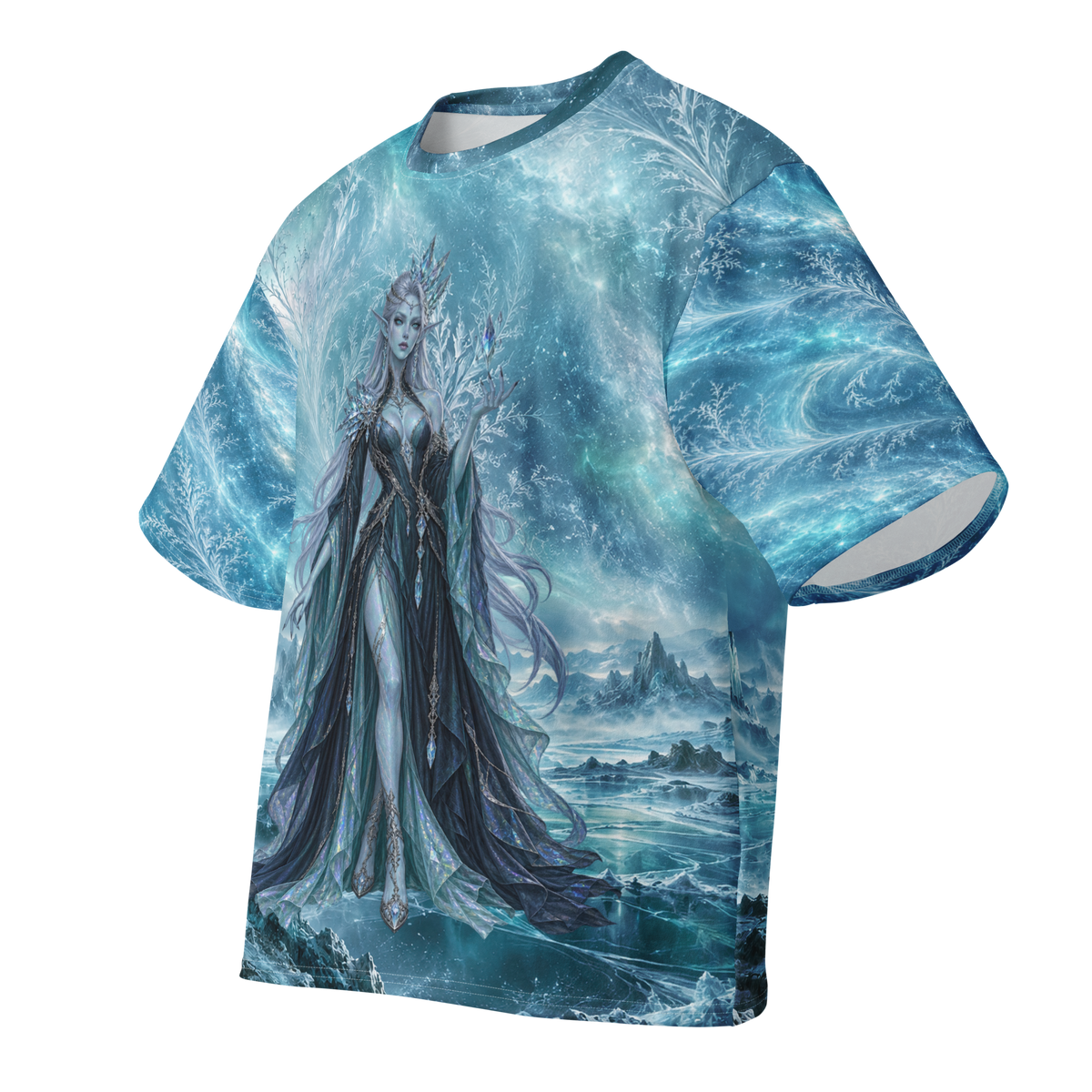 Ice Witch all-over print oversized tee, front