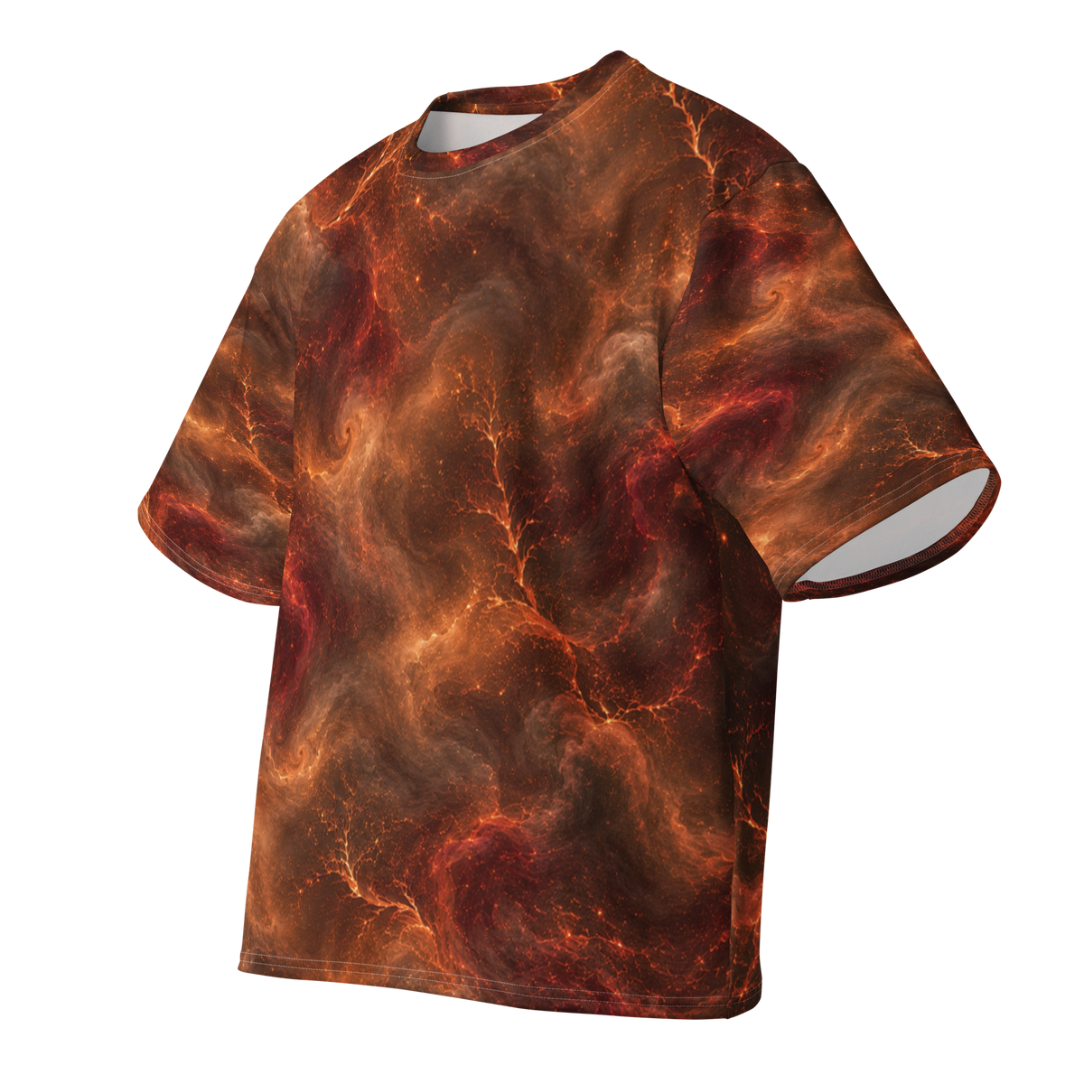 Fire Witch Terrain all-over print oversized tee, front