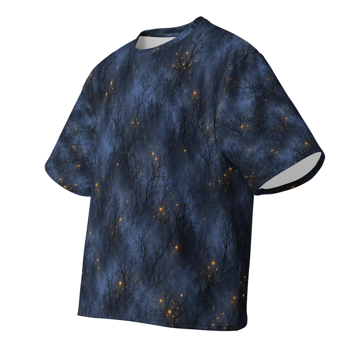 Lantern Moth Terrain all-over print oversized tee, front