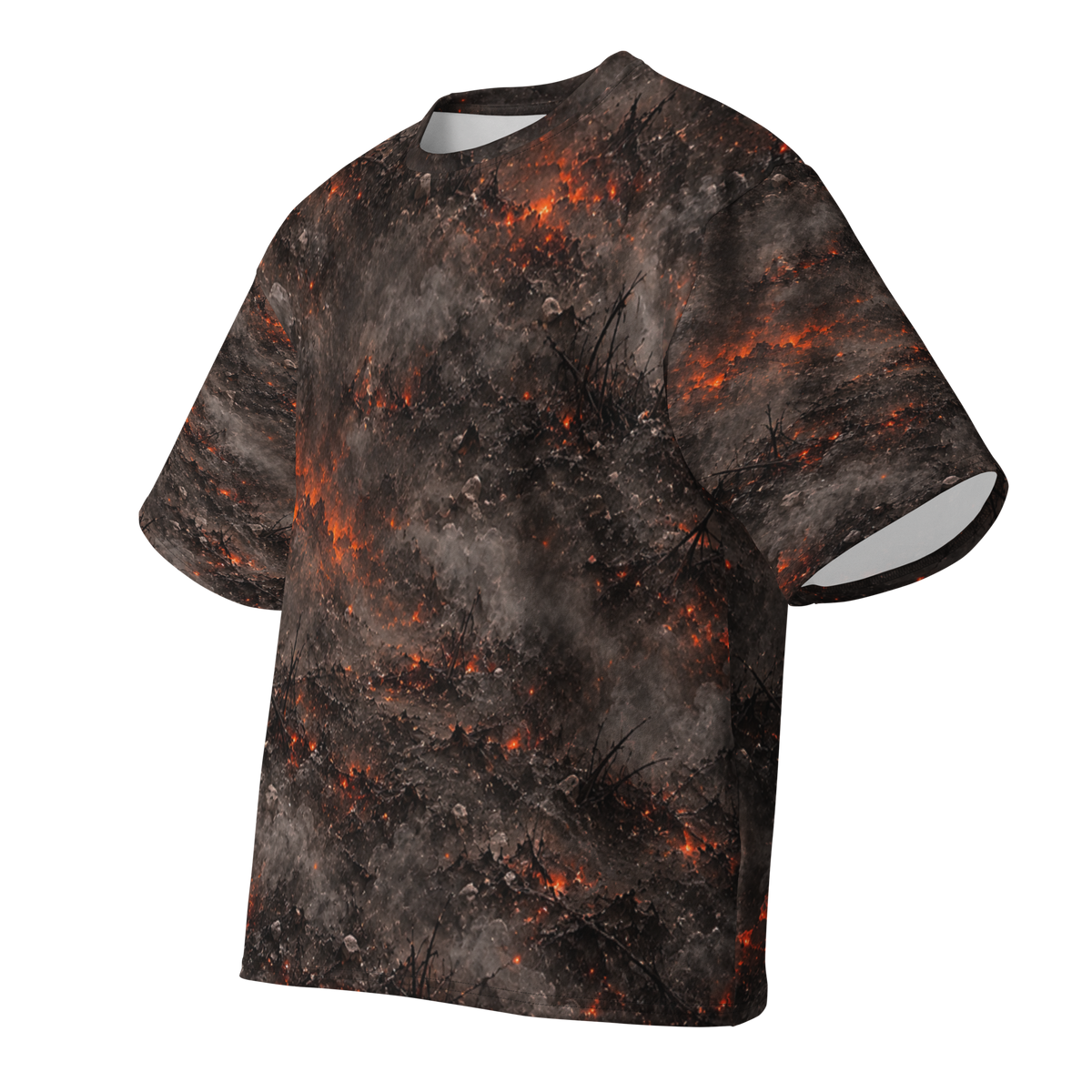 Ashen Reaper Terrain all-over print oversized tee, front