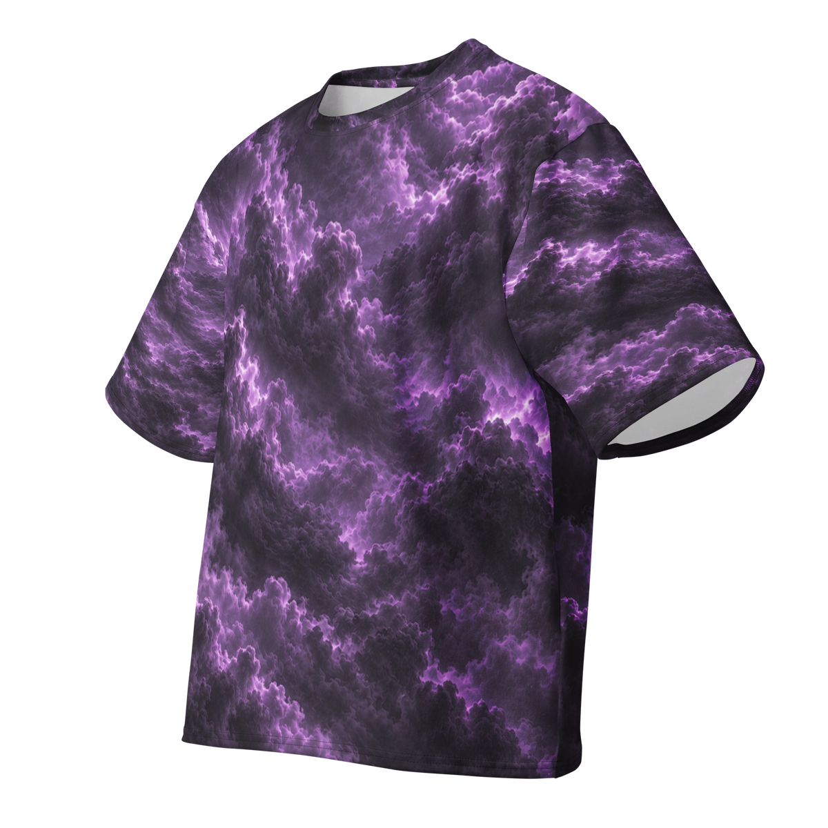 Crimson Marrow Tyrant Terrain all-over print oversized tee, front