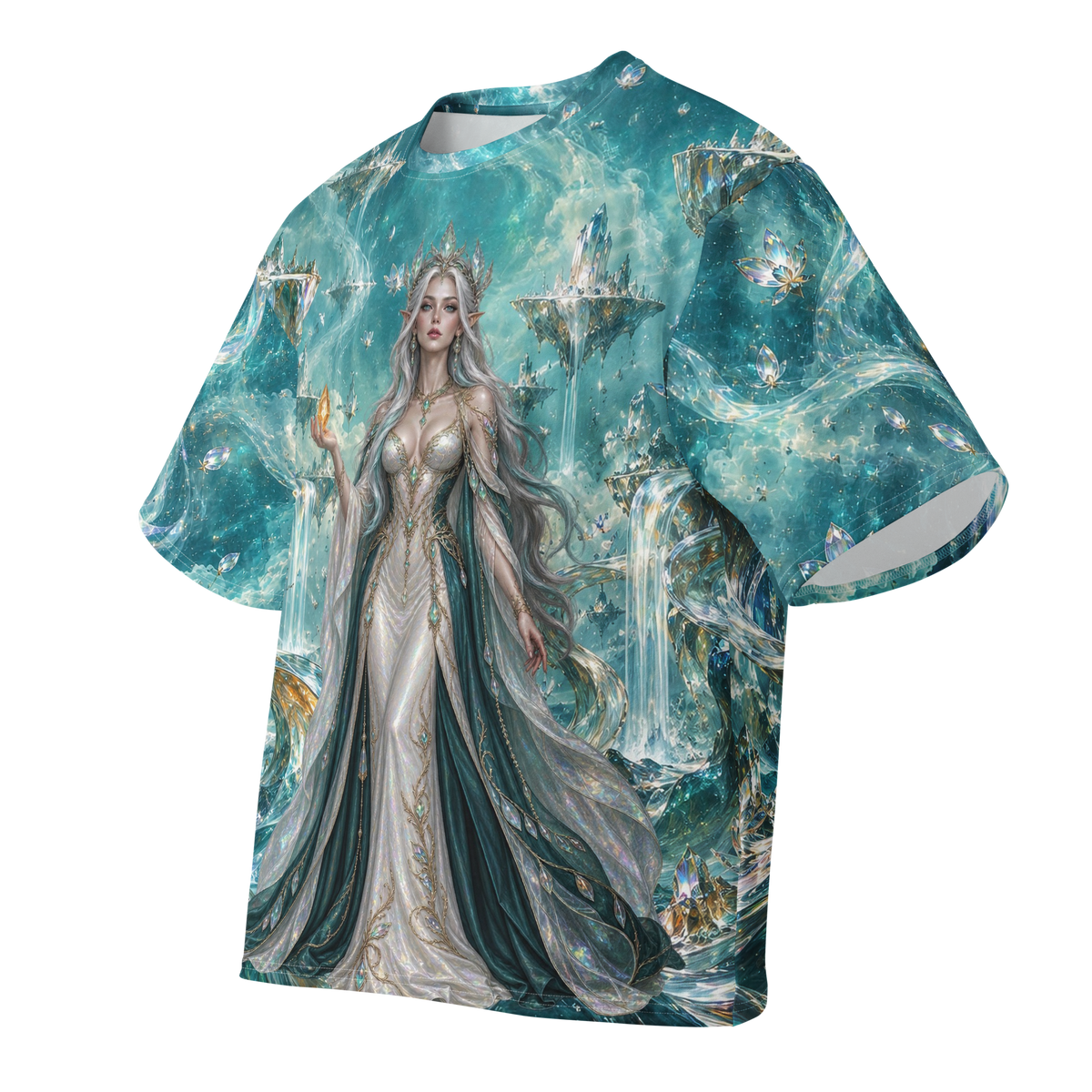 Prism Oracle all-over print oversized tee, front