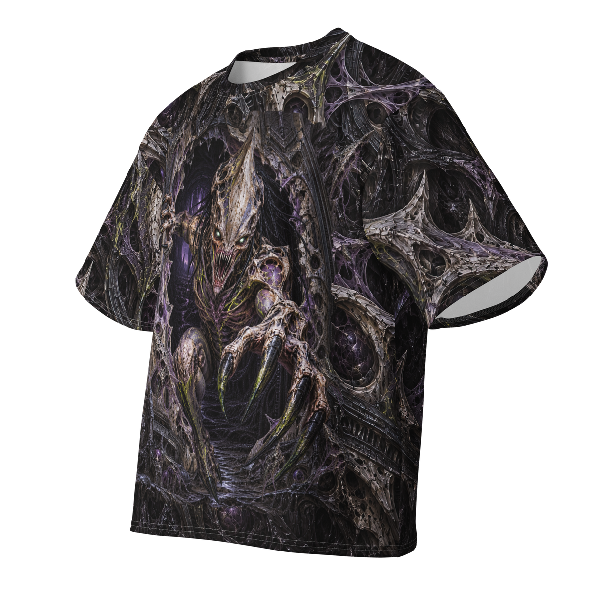 Breachborn, all-over print oversized cotton tee, front