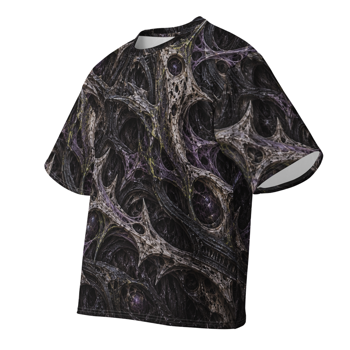 Breachborn Terrain, all-over print oversized cotton tee, front