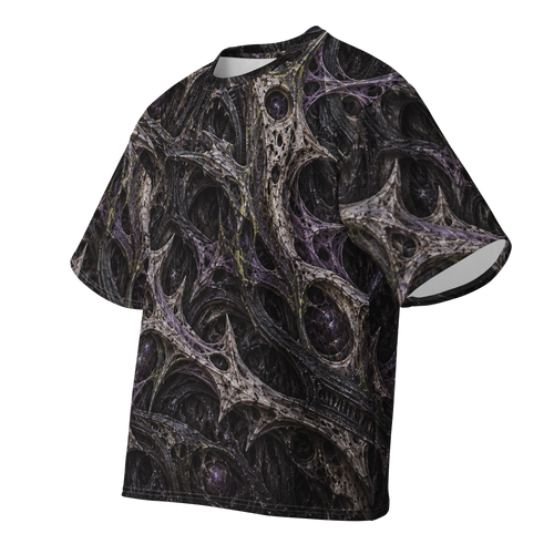 Breachborn Terrain, all-over print oversized cotton tee, front
