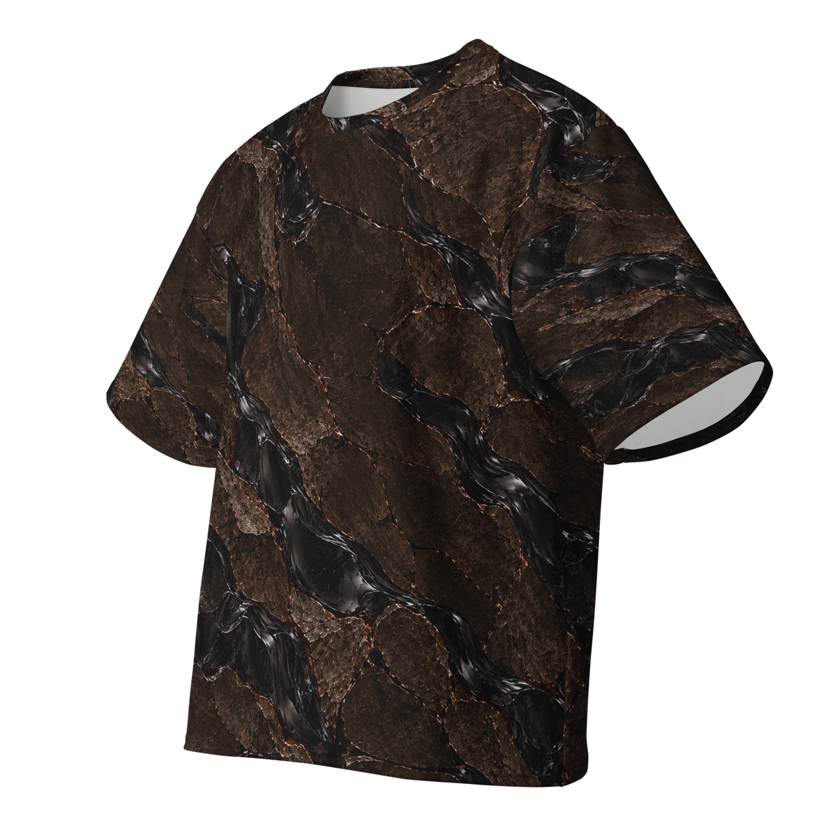 Lucid Detonation Terrain all-over print oversized tee, front
