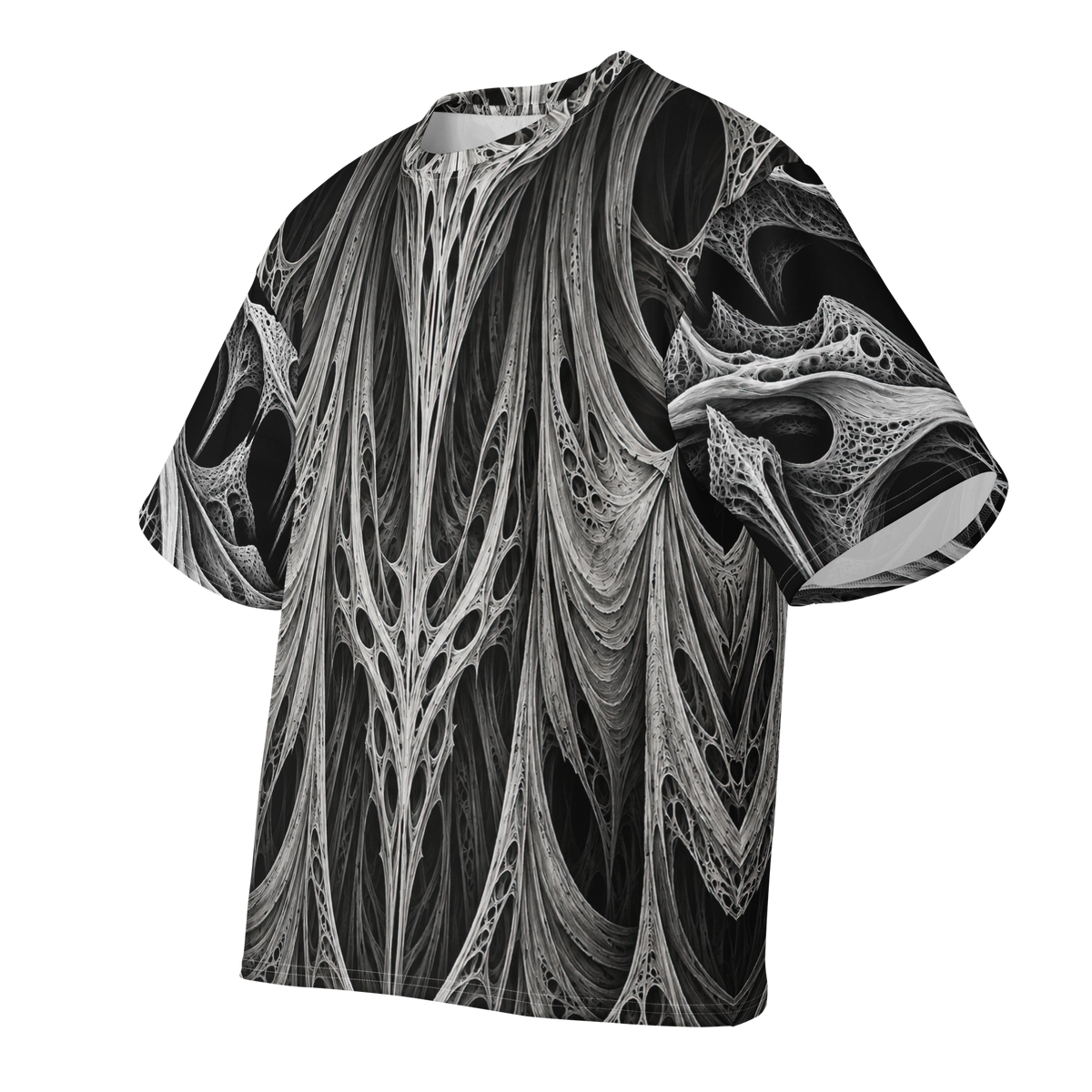Wraithskin Obsidian all-over print oversized tee, front