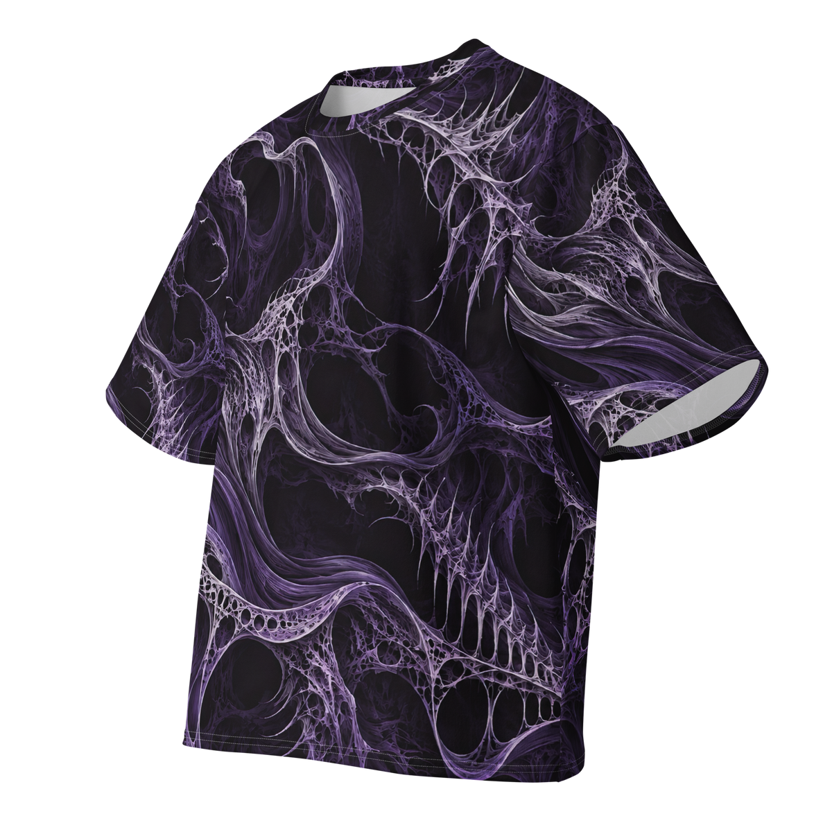 Wraithskin Violet Terrain all-over print oversized tee, front