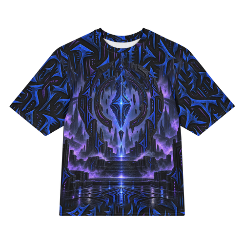 Void Circuit all-over print oversized tee, front