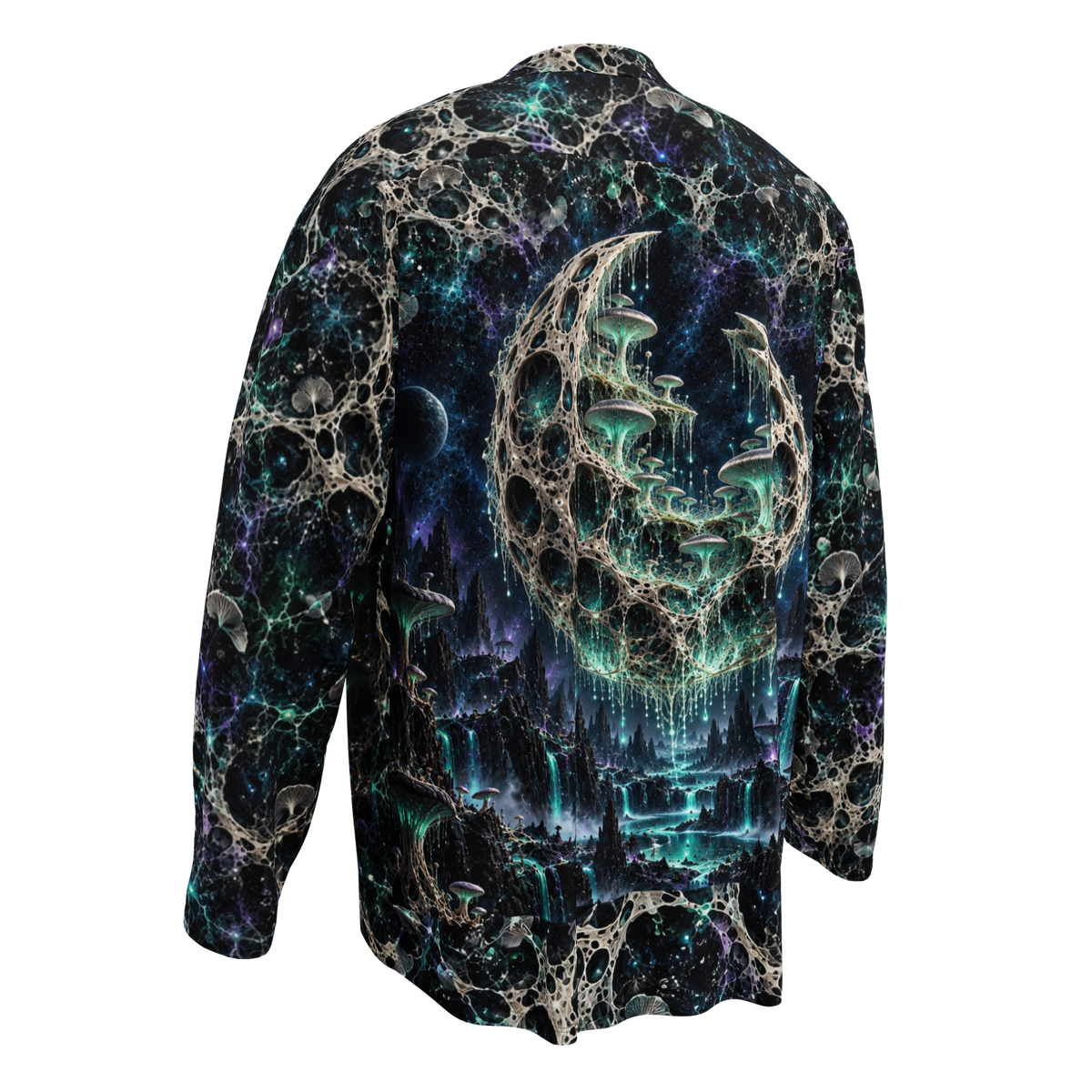 Mycelium Cathedral all-over print hockey jersey, back