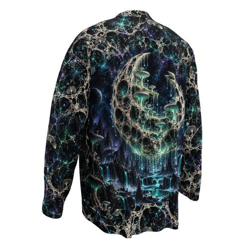Mycelium Cathedral all-over print hockey jersey, back