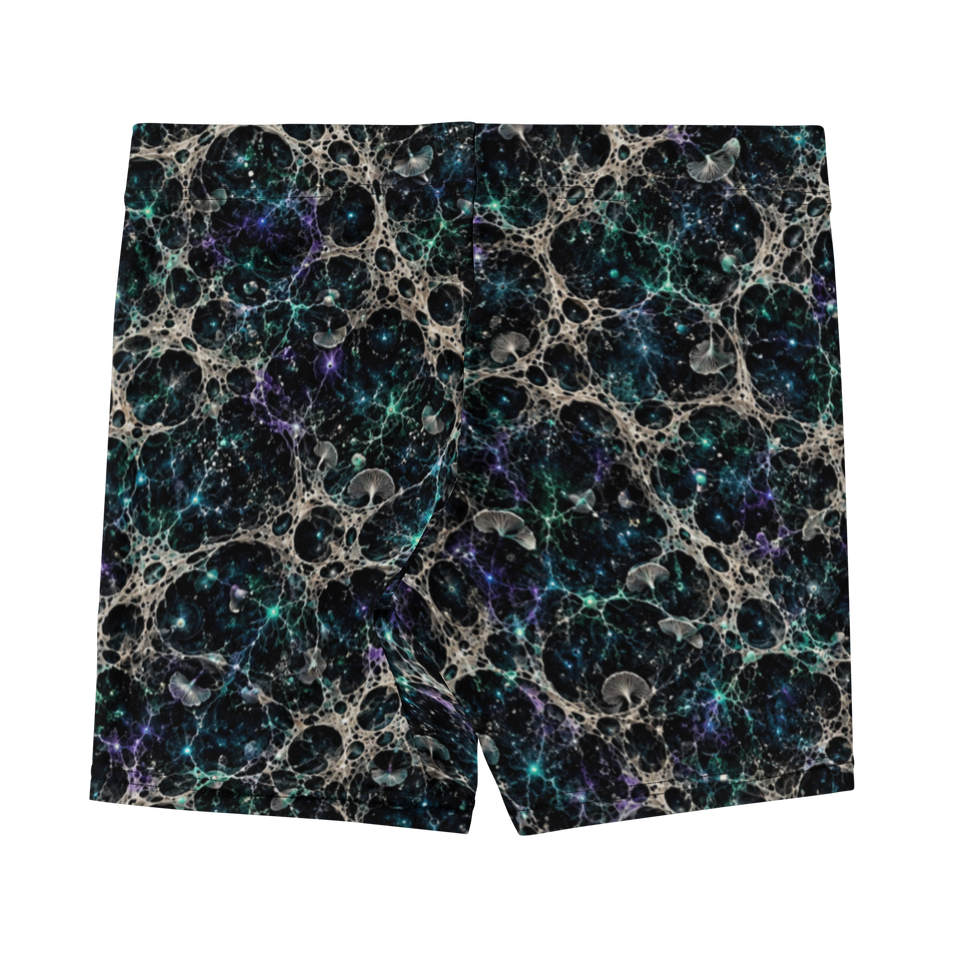 Mycelium Cathedral Web Terrain Shorts, back