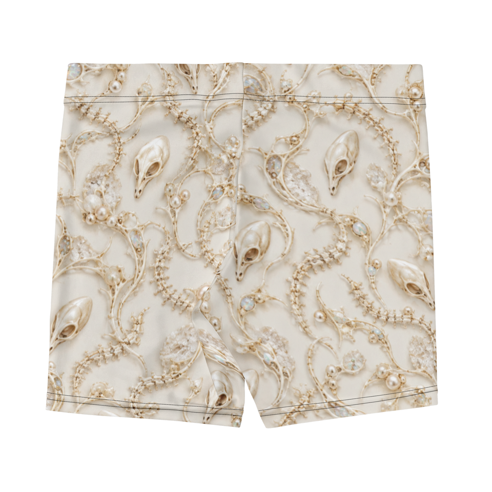 Ivory Alien Skulls Terrain Shorts, back