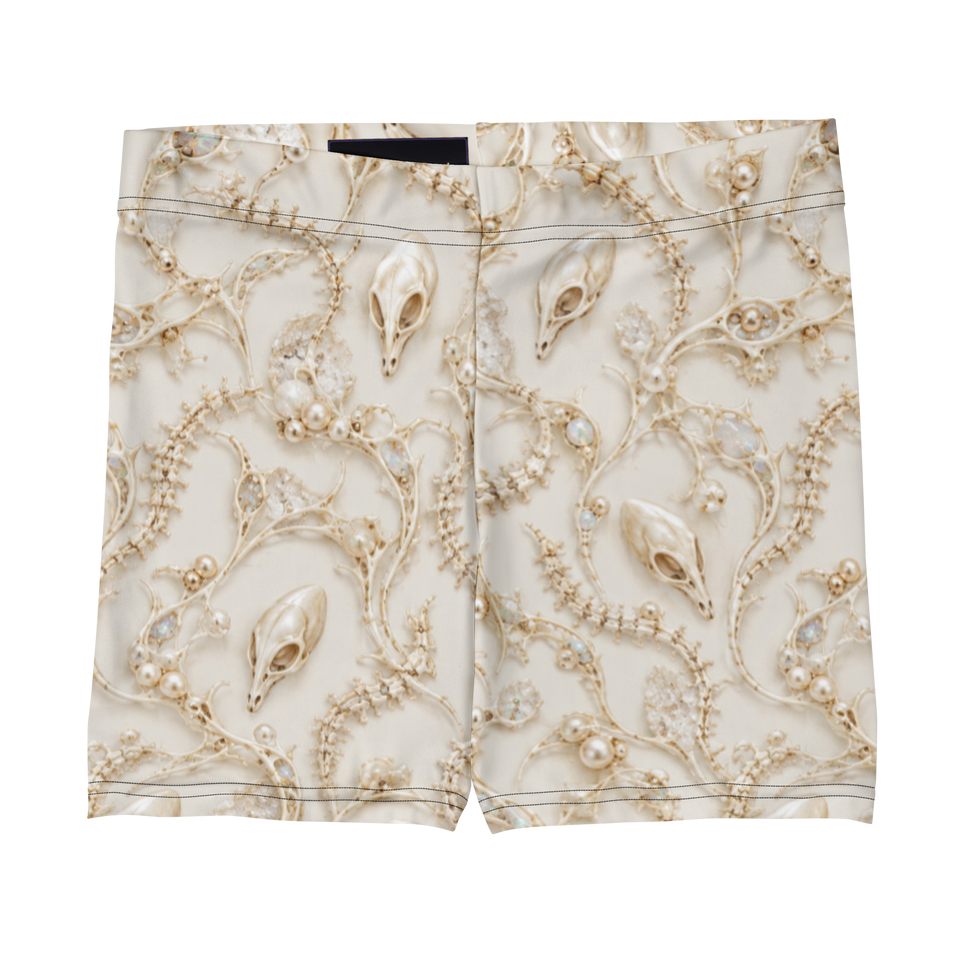 Ivory Alien Skulls Terrain Shorts, front