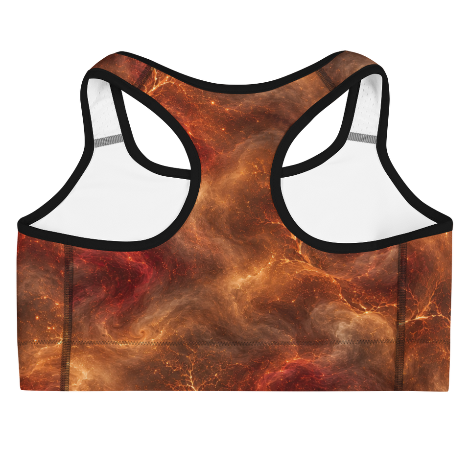 Fire Witch Terrain Sports Bra, back