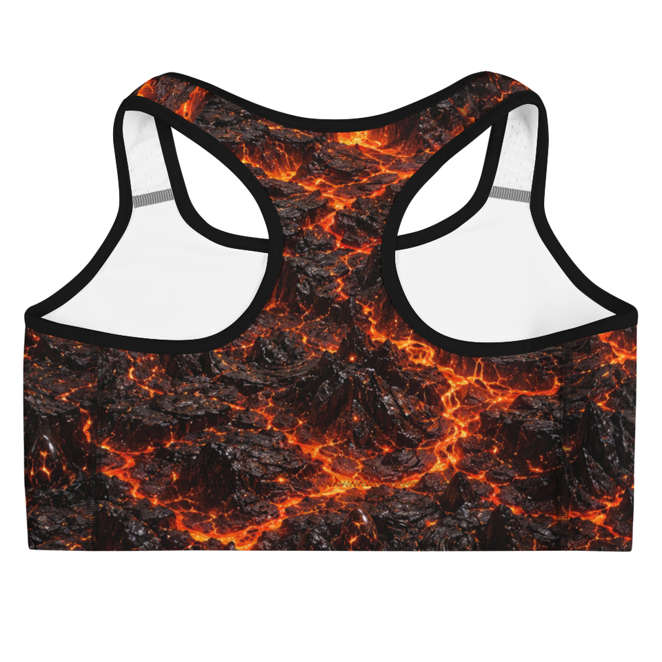 Cinder Throne Terrain Sports Bra, back