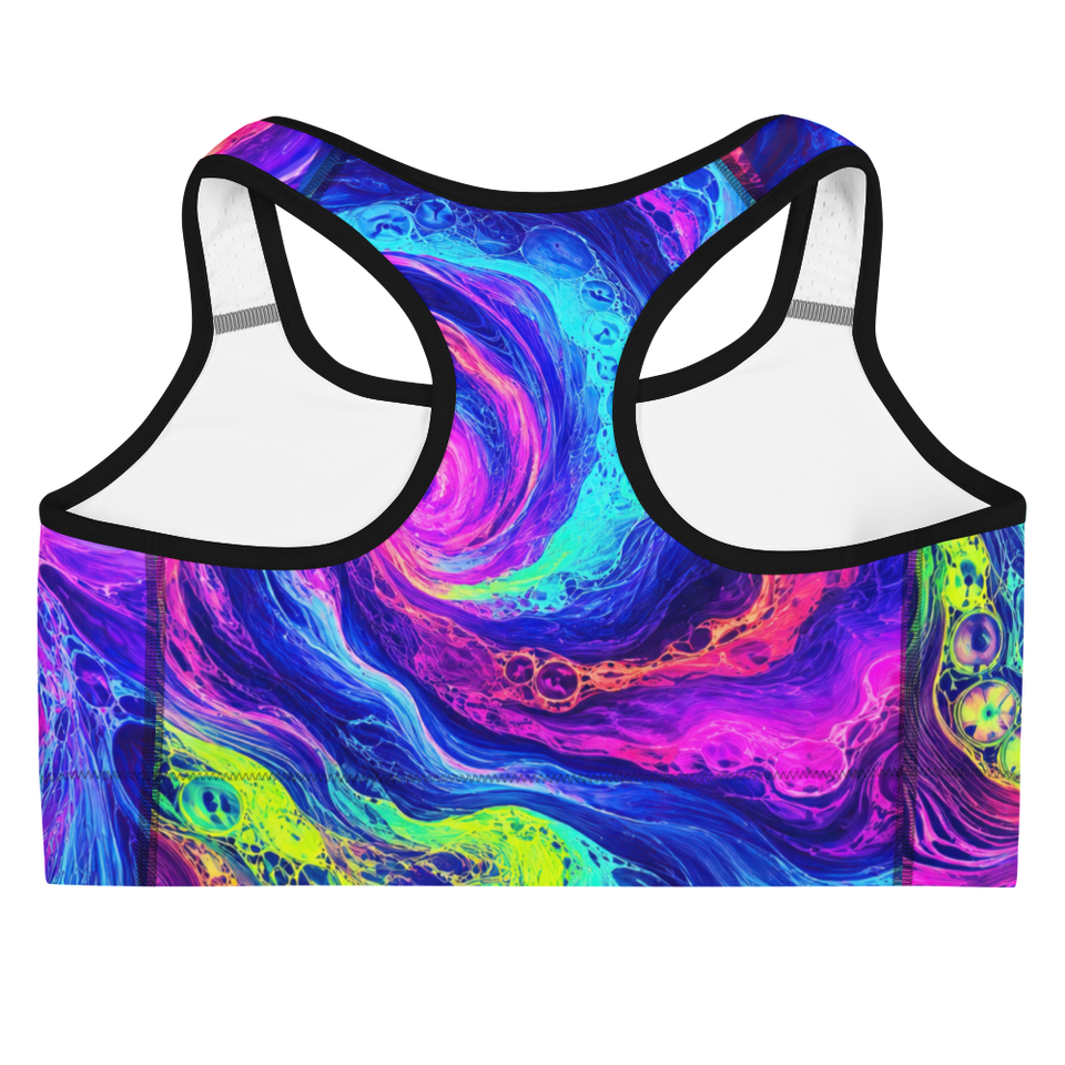 Xenobloom Chroma Vortex Terrain Sports Bra, back
