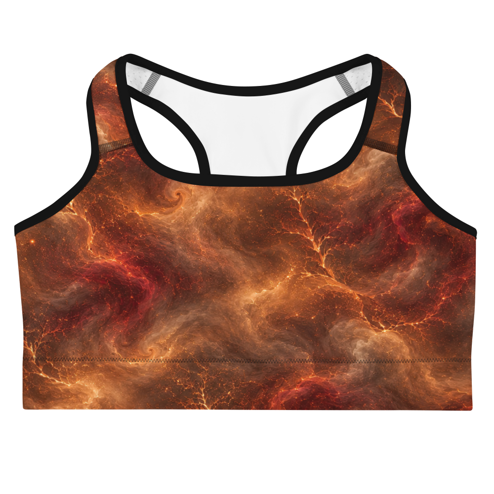 Fire Witch Terrain Sports Bra, front