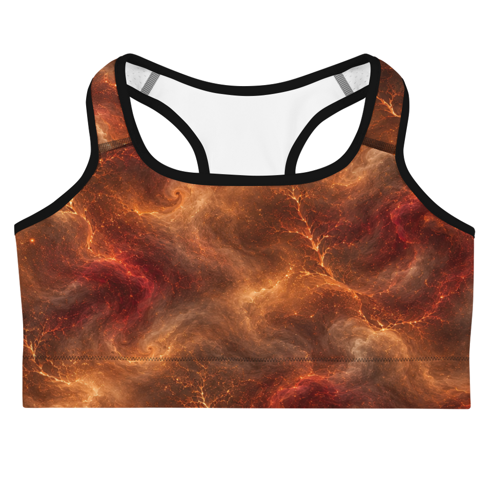 Fire Witch Terrain Sports Bra, front