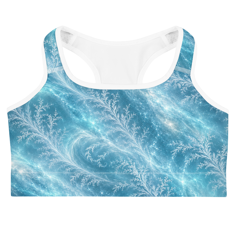 Ice Witch Terrain Sports Bra, front