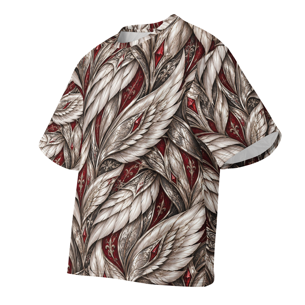 Andromeda Valkyrie Terrain all-over print oversized tee, front