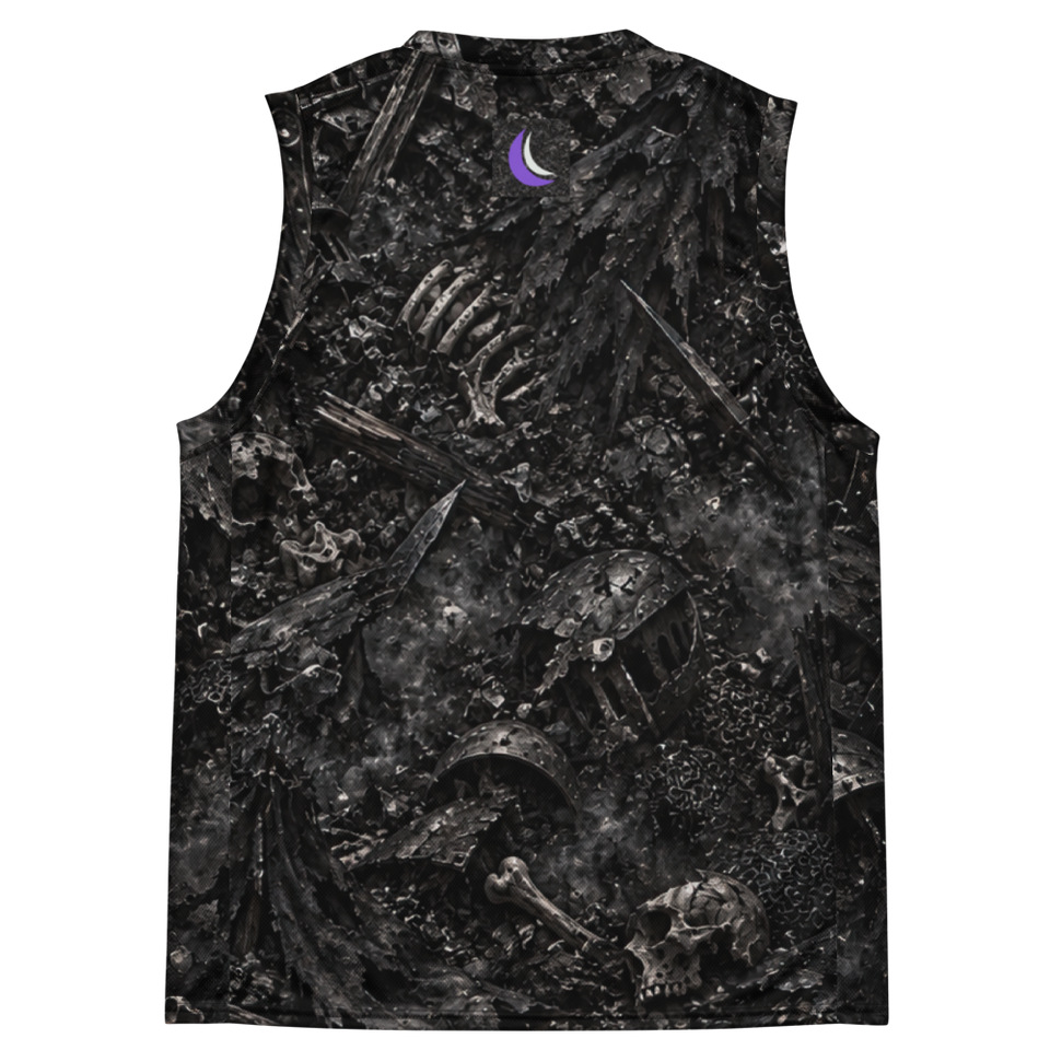 Ash and Bone Terrain Basketball Jersey, back