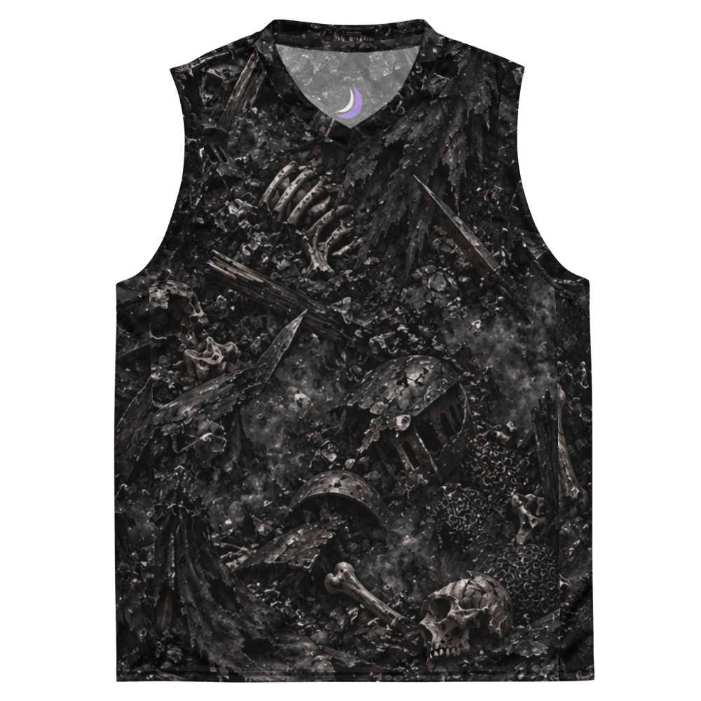 Ash and Bone Terrain Basketball Jersey, front